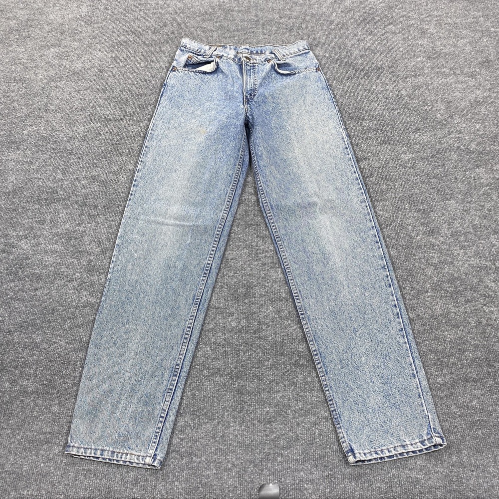 Vintage Levis 525 Jeans Mens 30x34 Blue Straight Leg Student Acid Wash Denim